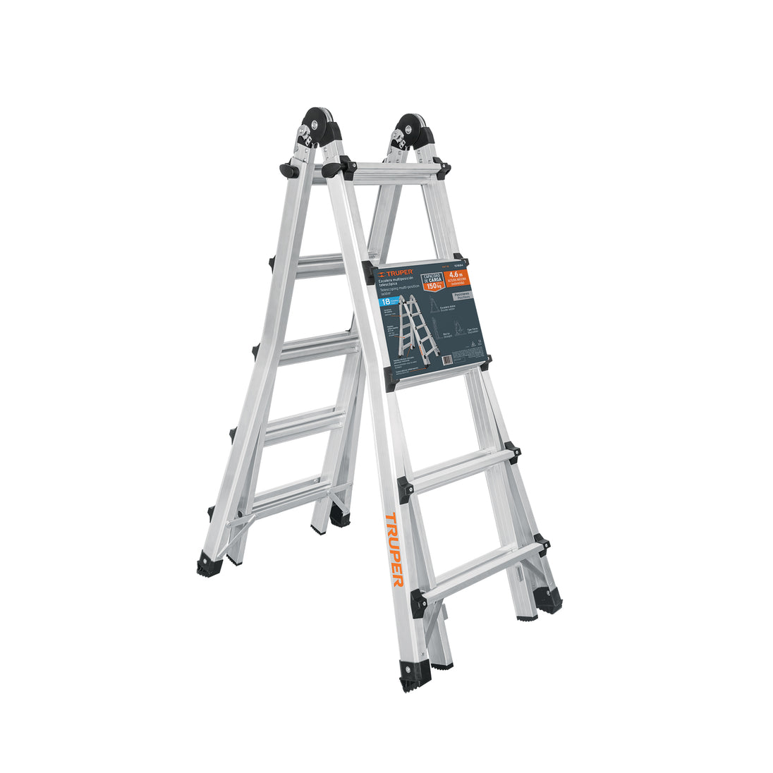 EMT-18 Multiescalera telescópica, 4.5 m, capacidad de carga 150 kg