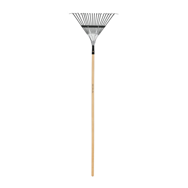 EMX-18 Escoba metálica para jardín, recta, 18 dientes, mango 48"