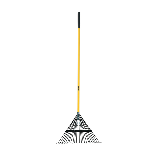 EMX-24 Escoba metálica para jardín, recta, 24 dientes, mango 54"