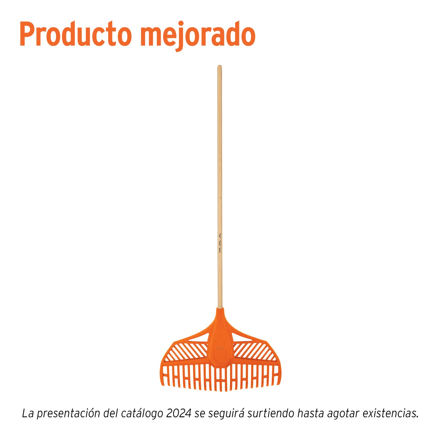 EP-23X Escoba plástica flexible para jardín, 23 dientes, mango 48"