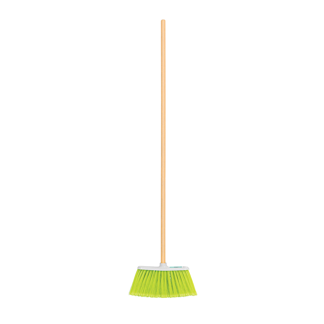 ES-200C Escoba mediana tipo cepillo, cerdas de PVC, bastón de madera
