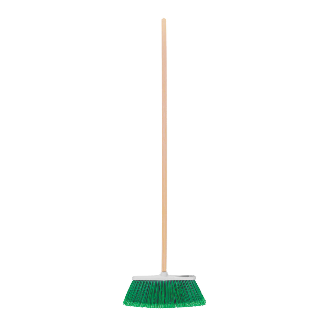ES-220C Escoba grande tipo cepillo, cerdas de PVC, bastón de madera