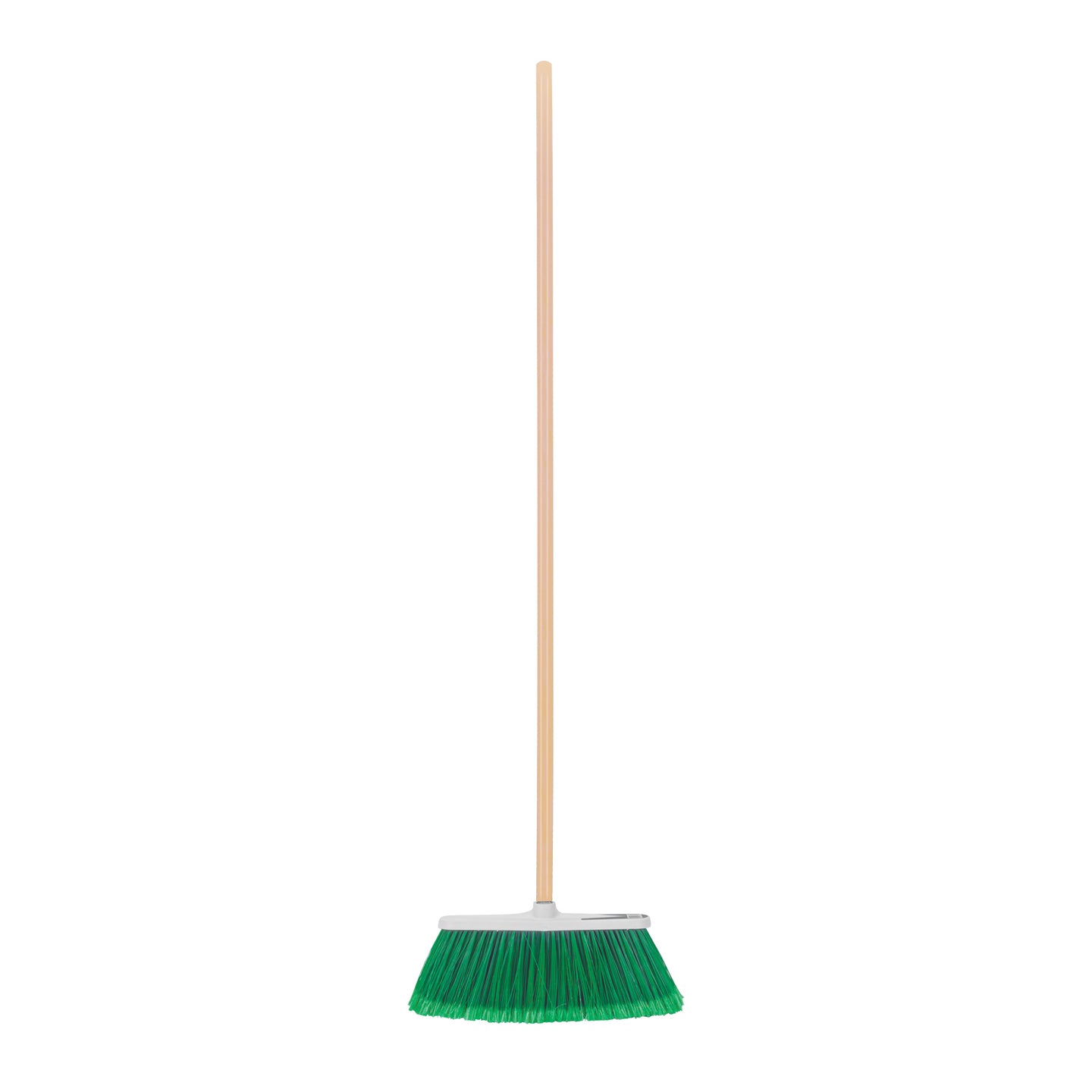 ES-220C Escoba grande tipo cepillo, cerdas de PVC, bastón de madera