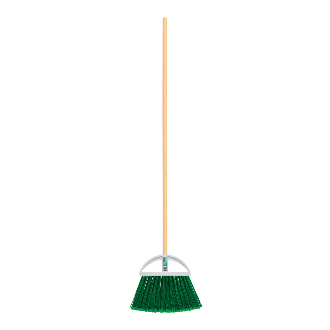 ES-250A Escoba grande tipo abanico, cerdas de PVC, bastón de madera