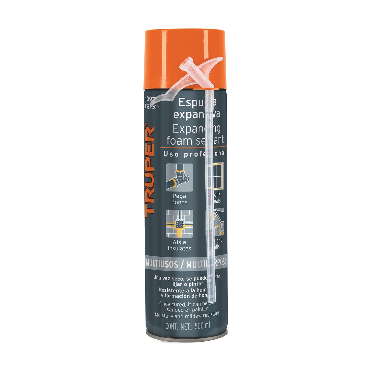 ESEX-500 Espuma expansiva de poliuretano, 500 ml, TRUPER