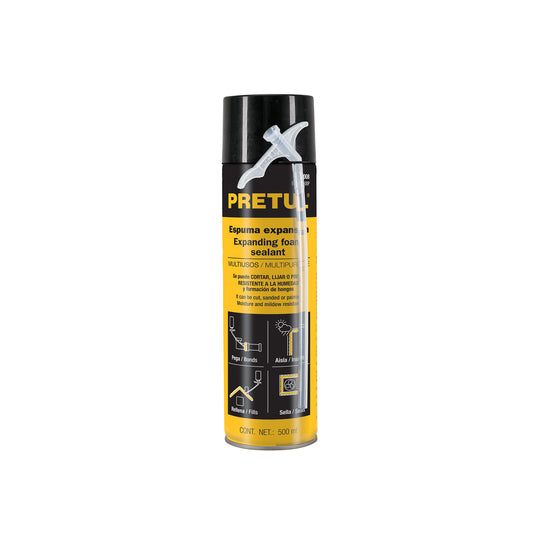 ESEX-500P Espuma expansiva de poliuretano, 500 ml, PRETUL
