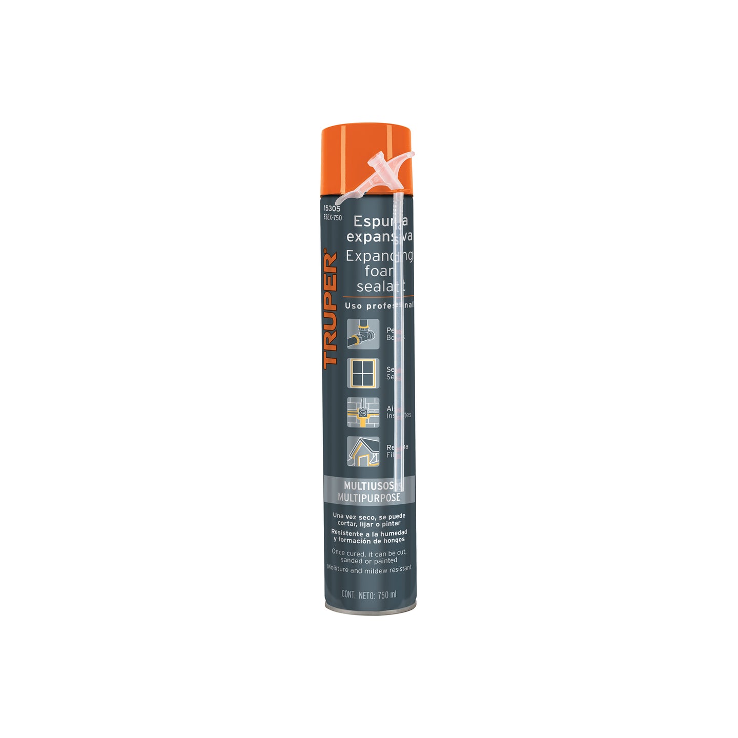 ESEX-750 Espuma expansiva de poliuretano, 750 ml, TRUPER