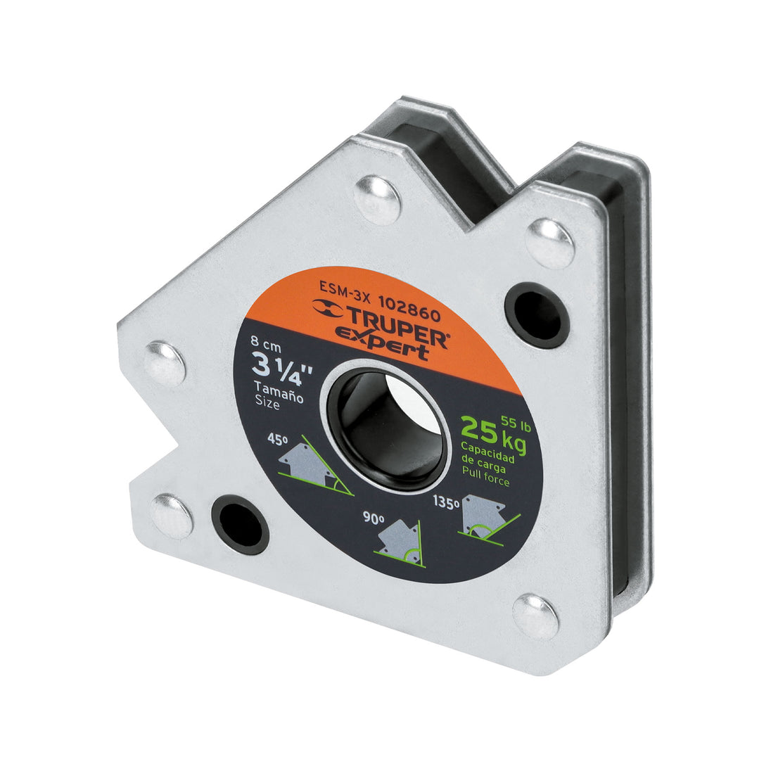ESM-3X Escuadra magnética para soldar de 3-1/4" carga 25 kg, EXPERT