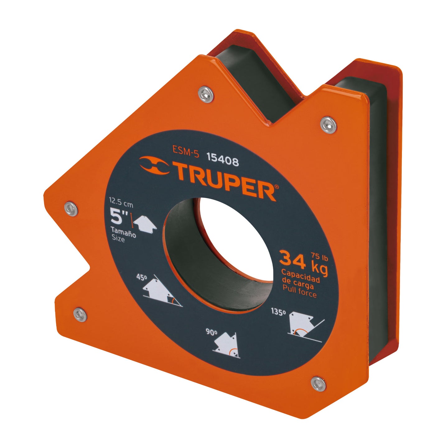 ESM-5 Escuadra magnética para soldar de 5", carga 34 kg, TRUPER