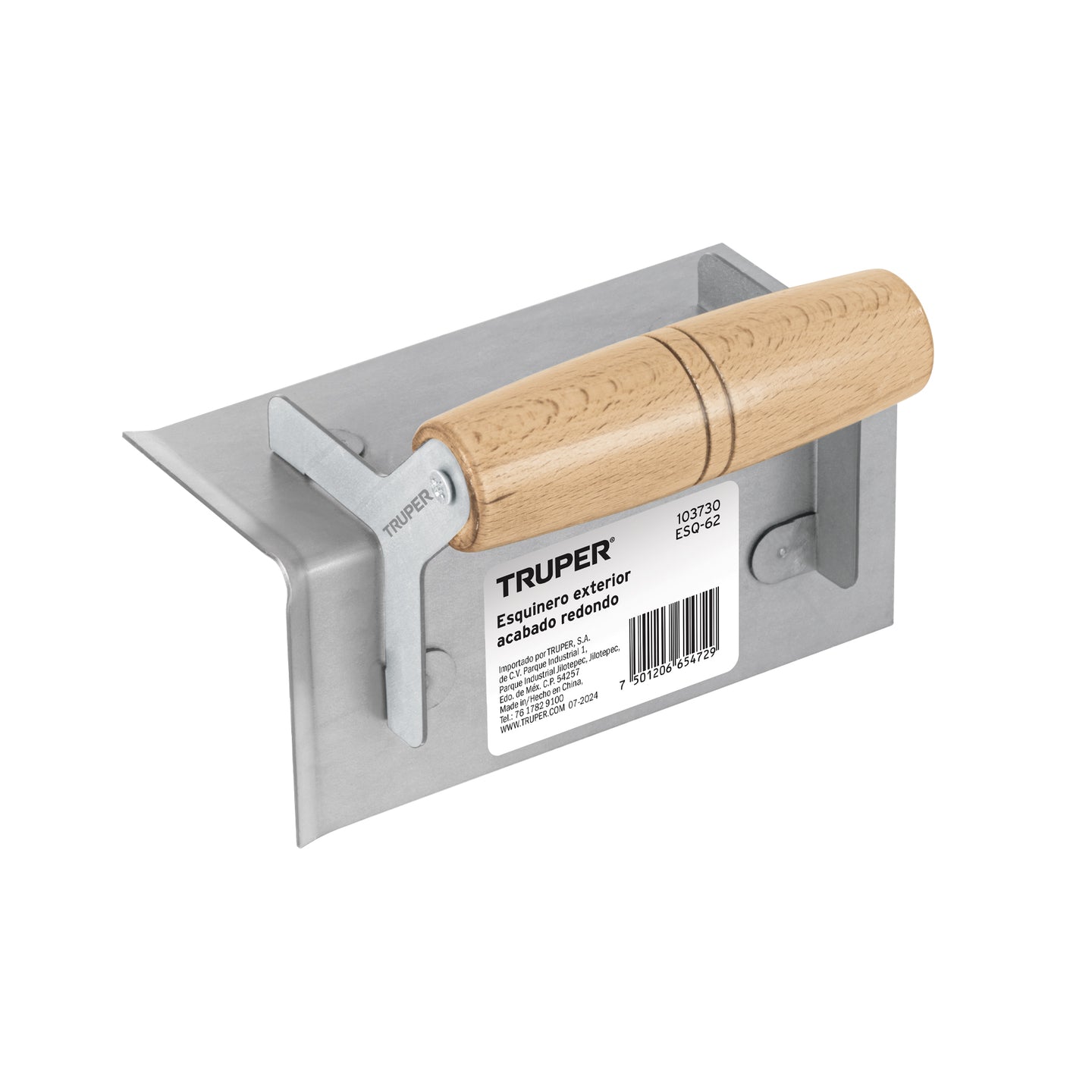 ESQ-62 Esquinero exterior, para acabado redondeado, Truper