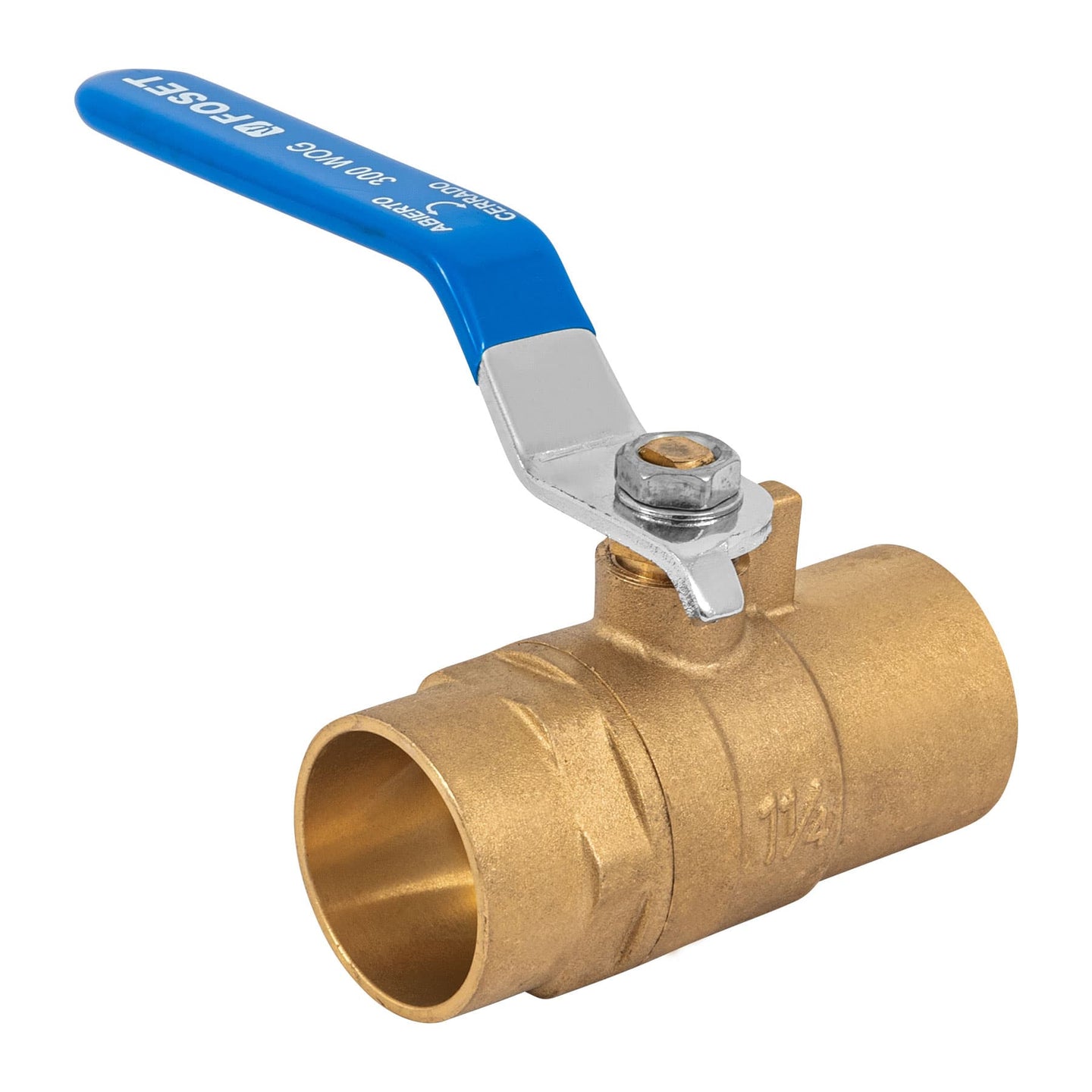 ESSO-1-1/4 Válvula de esfera de latón, soldable 1-1/4", FOSET
