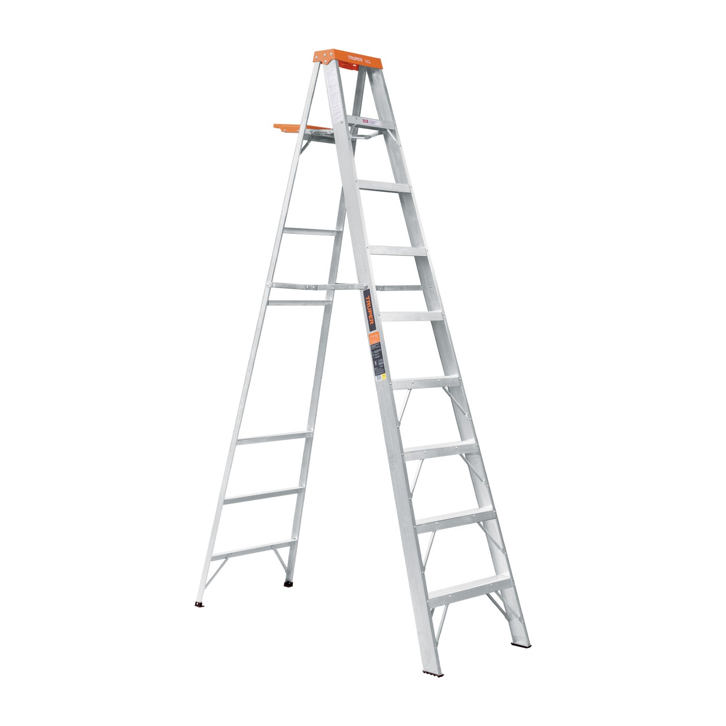 EST-28 Escalera de tijera tipo ll 8 peldaños y bandeja, Truper