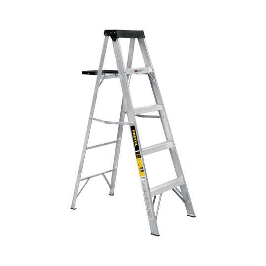 EST-34P Escalera de tijera tipo III 4 escalones y bandeja, PRETUL