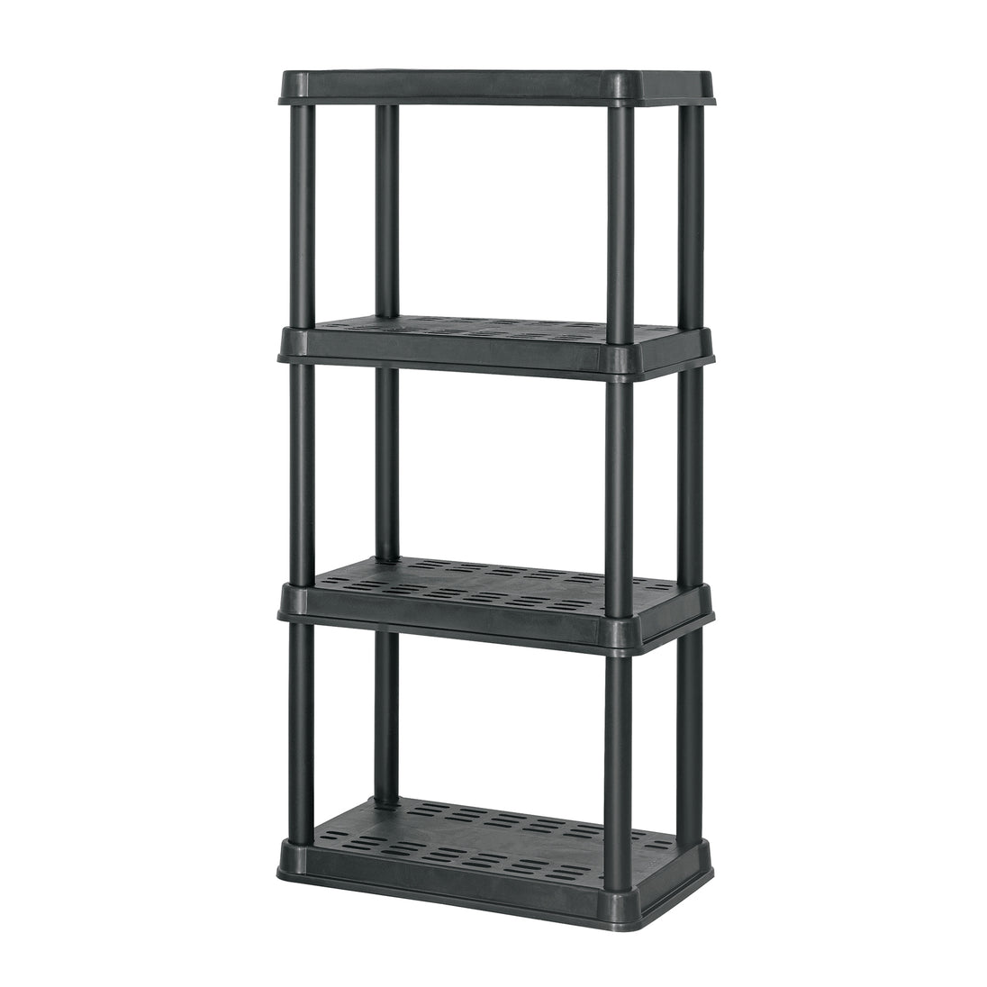 EST-4P2 Estante plástico 4 repisas cap. 45 Kg, 125x38x61, PRETUL