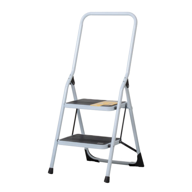 ESTU-2PB Escalera tubular, plegable, 2 peldaños con barandal, Pretul