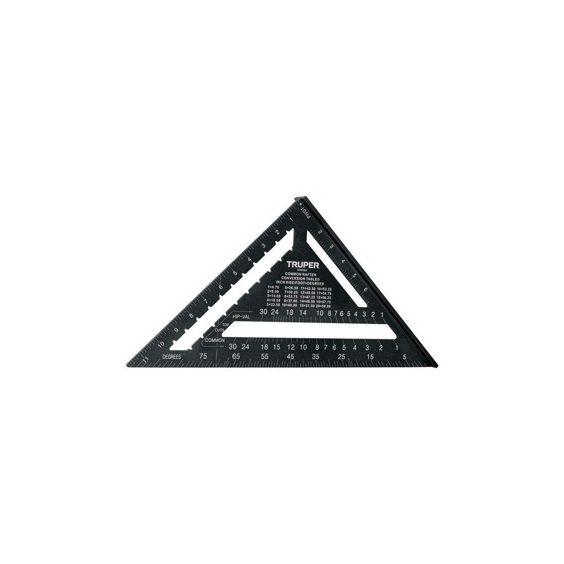 ET-12AN Escuadra 12", aluminio color negro, para muro de yeso,TRUPER