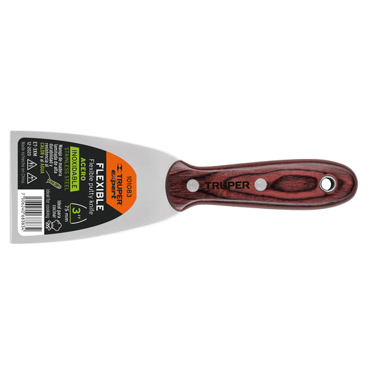 ET-3XM Espátula 3" acero inoxidable con mango de madera, Expert