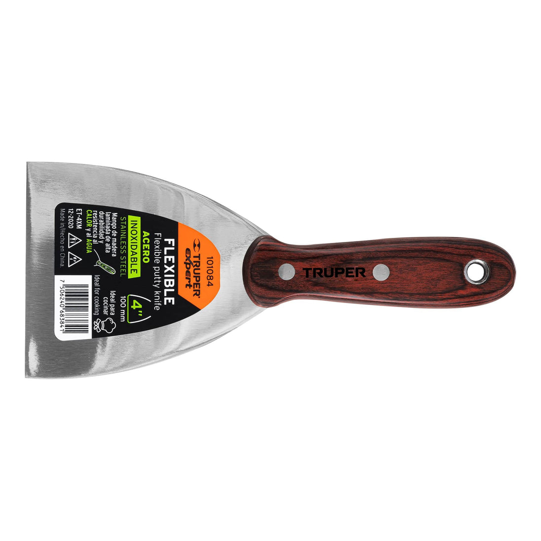 ET-4XM Espátula 4" acero inoxidable con mango de madera, Expert