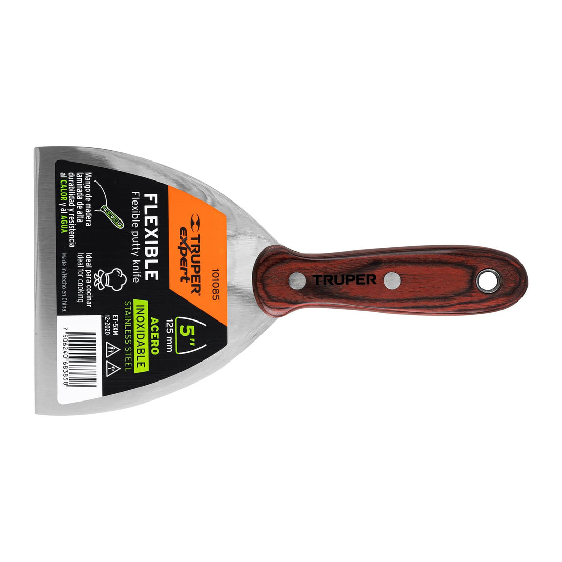 ET-5XM Espátula 5" acero inoxidable con mango de madera, Expert
