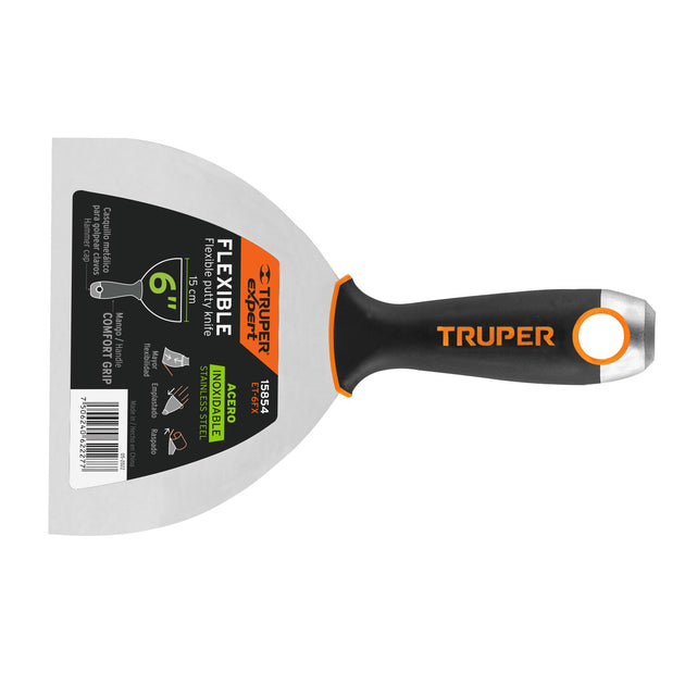 ET-6FX Espátula flexible 6" acero inoxidable, Comfort Grip, EXPERT