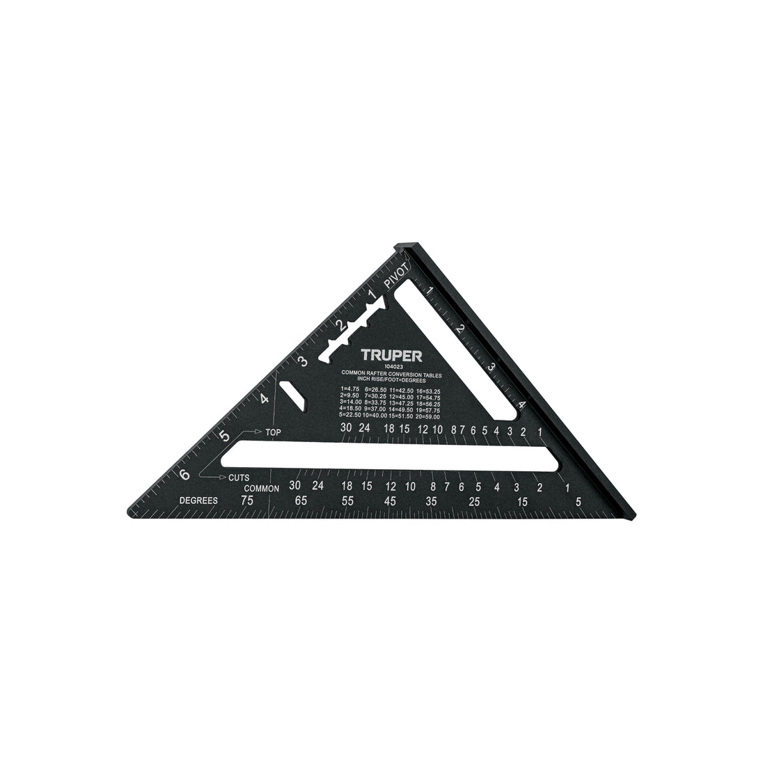 ET-7AN Escuadra 7", aluminio color negro, para muro de yeso, TRUPER