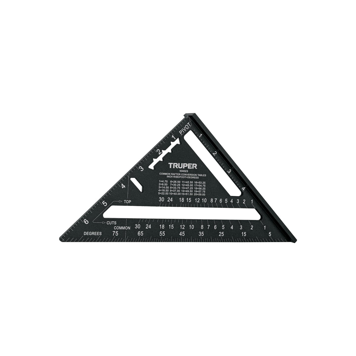 ET-7AN Escuadra 7", aluminio color negro, para muro de yeso, TRUPER