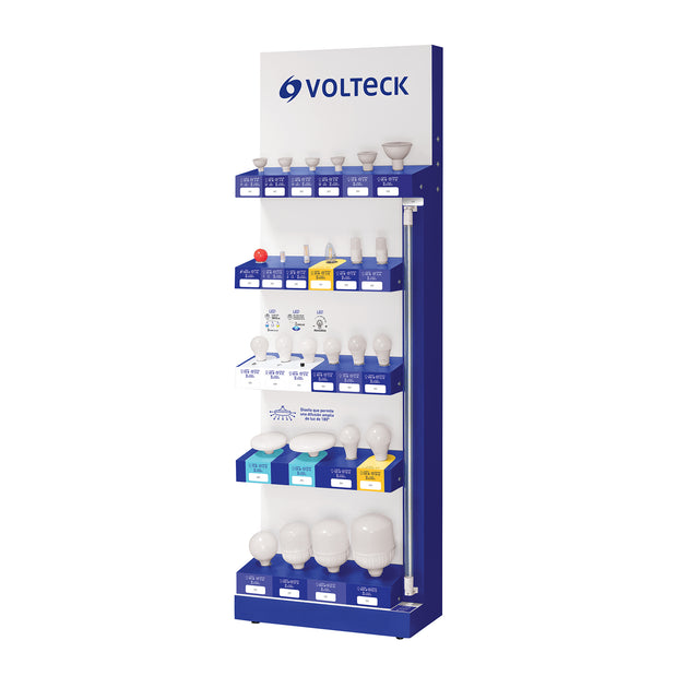 EX-PI-LAMP Exhibidor de piso de Lámparas VOLTECK