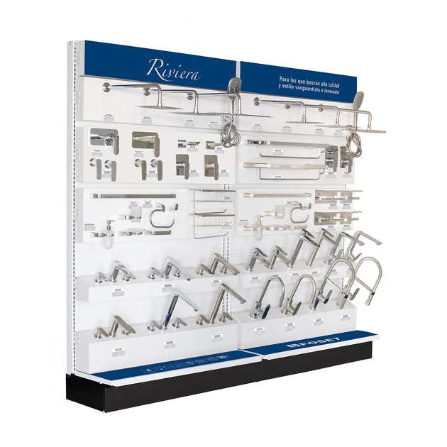 EX-RI-GO Exhibidor tipo góndola, FOSET RIVIERA