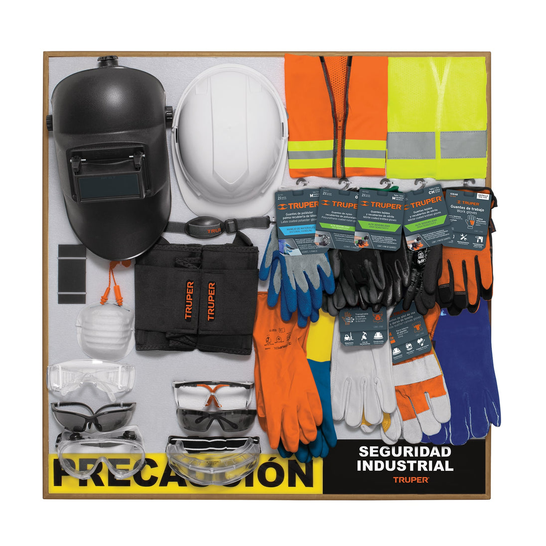 EX80-IND-1T Exhibidor de Seguridad industrial, 80x80 cm, 1 tablero