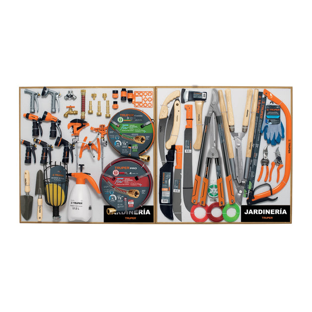 EX80-JAR-2T Exhibidor de Jardinería, 80x80 cm, 2 tableros