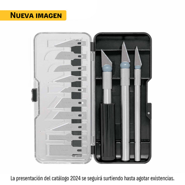 EXA-13P Juego de exactos con 13 cuchillas en estuche, PRETUL