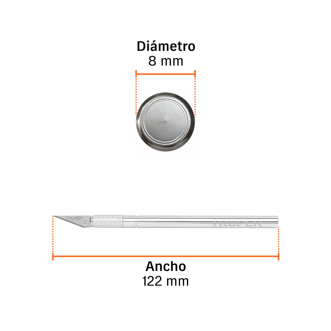 Cuchillo Precisión Truper EXA-5 Aluminio Hoja SK2 | FerreMax