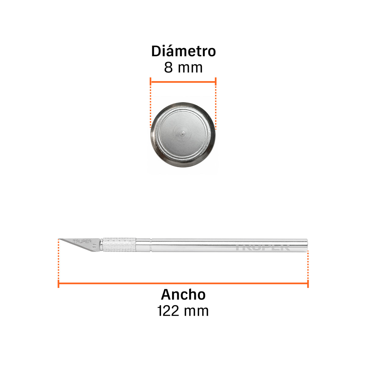Cuchillo Precisión Truper EXA-5 Aluminio Hoja SK2 | FerreMax