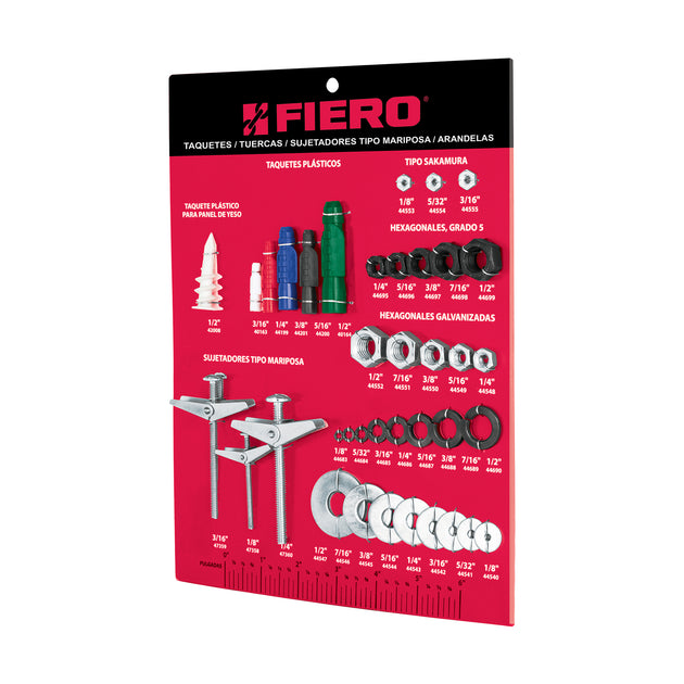 EXF-TA-2 Exhibidor FIERO de taquetes, tuercas y arandelas