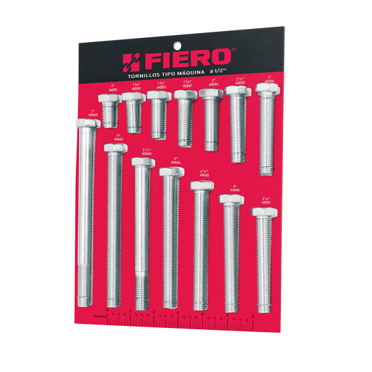 EXF-TORM-1/2 Exhibidor FIERO con tornillos tipo máquina, 1/2"