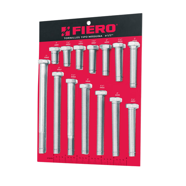 EXF-TORM-1/2 Exhibidor FIERO con tornillos tipo máquina, 1/2"
