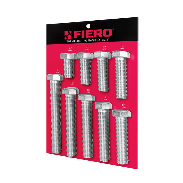 EXF-TORM-3/4 Exhibidor FIERO con tornillos tipo máquina, 3/4"