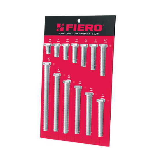 EXF-TORM-3/8 Exhibidor FIERO con tornillos tipo máquina, 3/8"