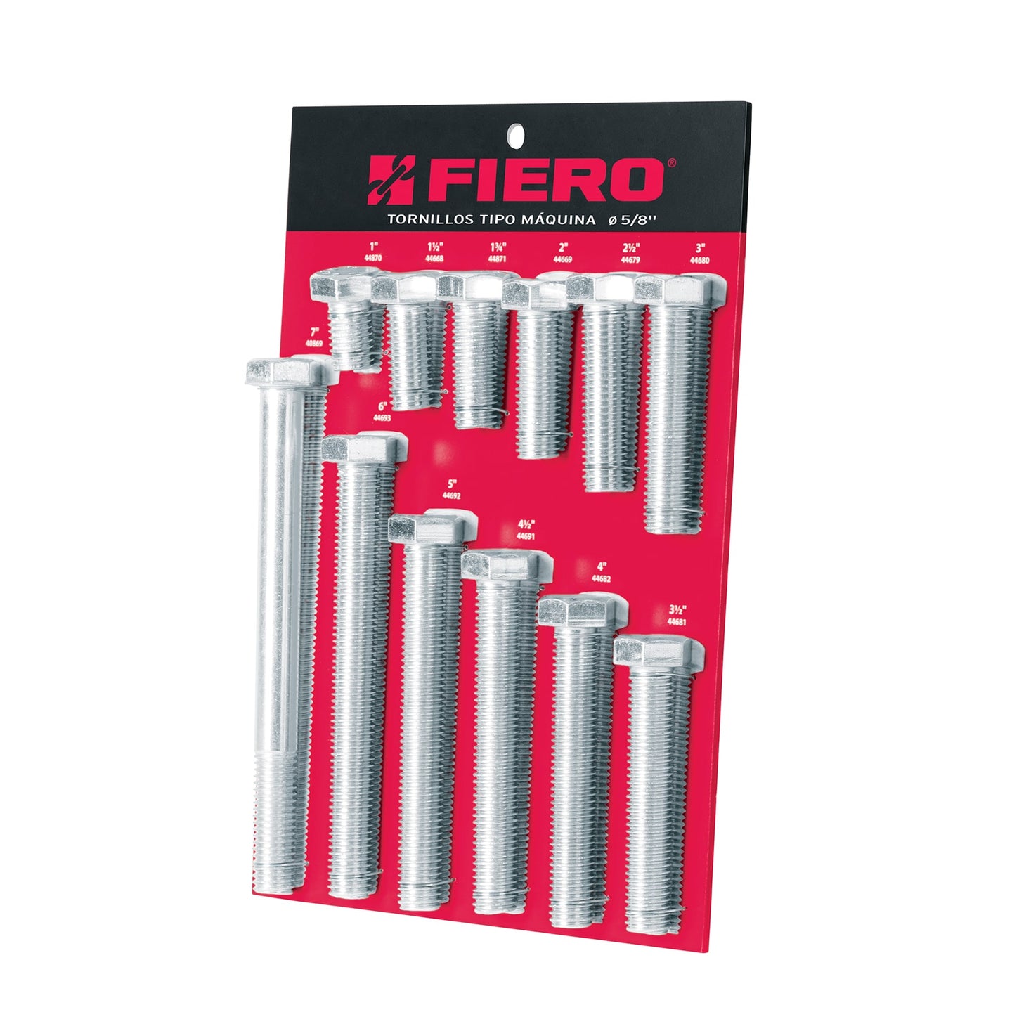 EXF-TORM-5/8 Exhibidor FIERO con tornillos tipo máquina, 5/8"