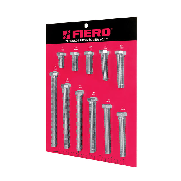 EXF-TORM-7/16 Exhibidor FIERO con tornillos tipo máquina, 7/16"