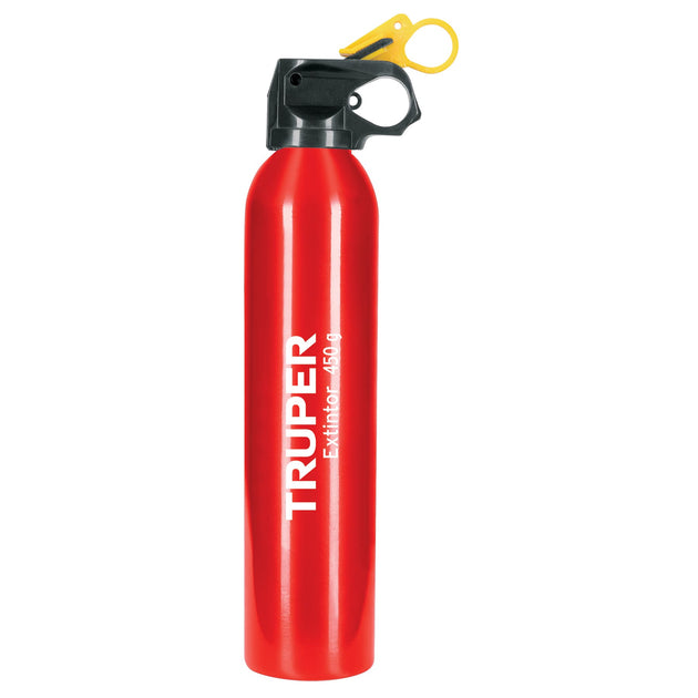EXT-450 Extintor portátil desechable 450 g, polvo tipo ABC, Truper
