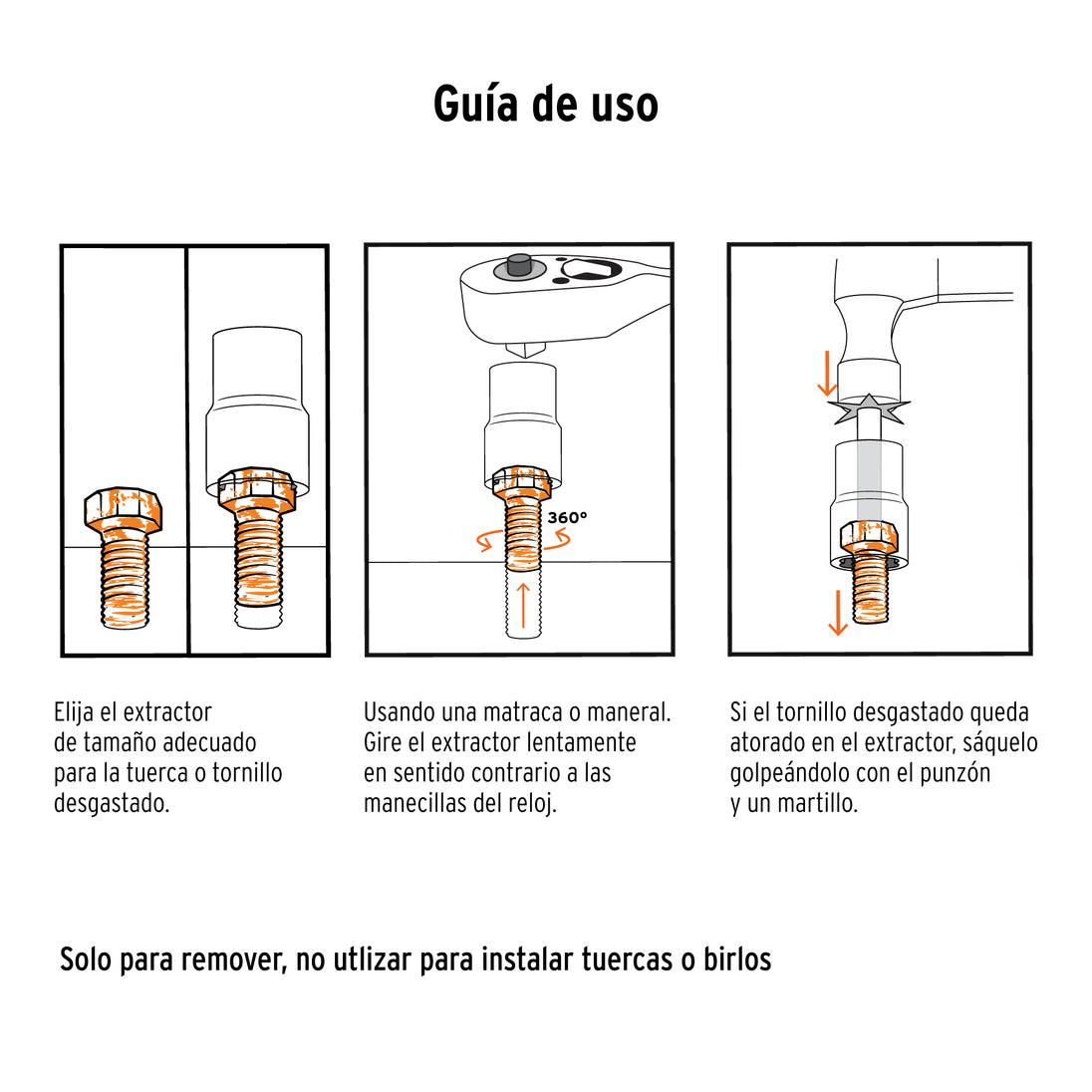 Juego Extractores Truper EXT-4T 4 Pzs 17-22mm | Acero Cr-Mo 50 HRC