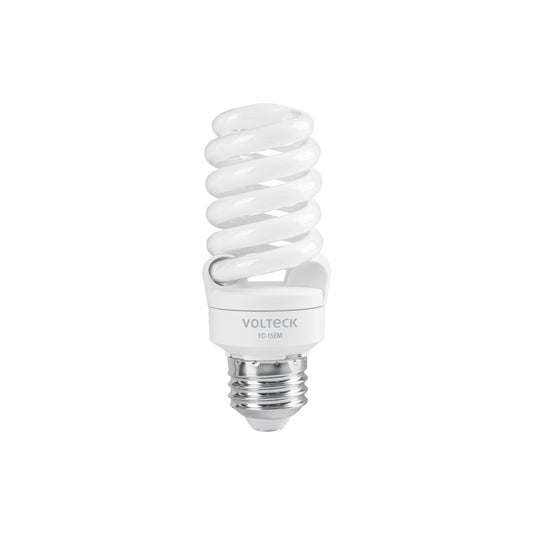 F-15EM Lámpara espiral mini T2 15 W luz de día en blíster, Volteck