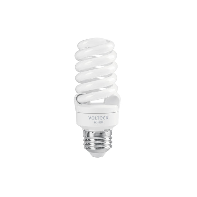 F-15EM Lámpara espiral mini T2 15 W luz de día en blíster, Volteck