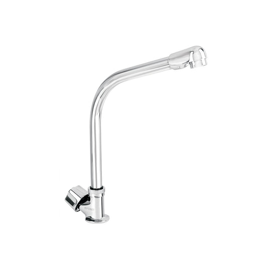 F-313 Llave individual fregadero, cuello cobra, hexagonal, BASIC