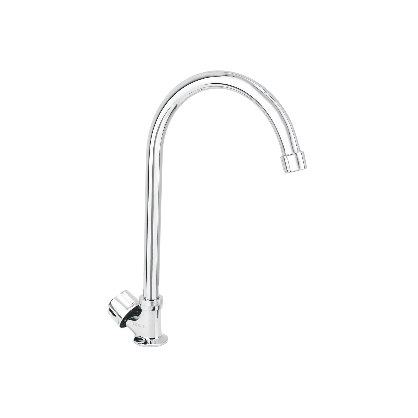 F-314 Llave individual fregadero, cuello curvo, hexagonal, BASIC
