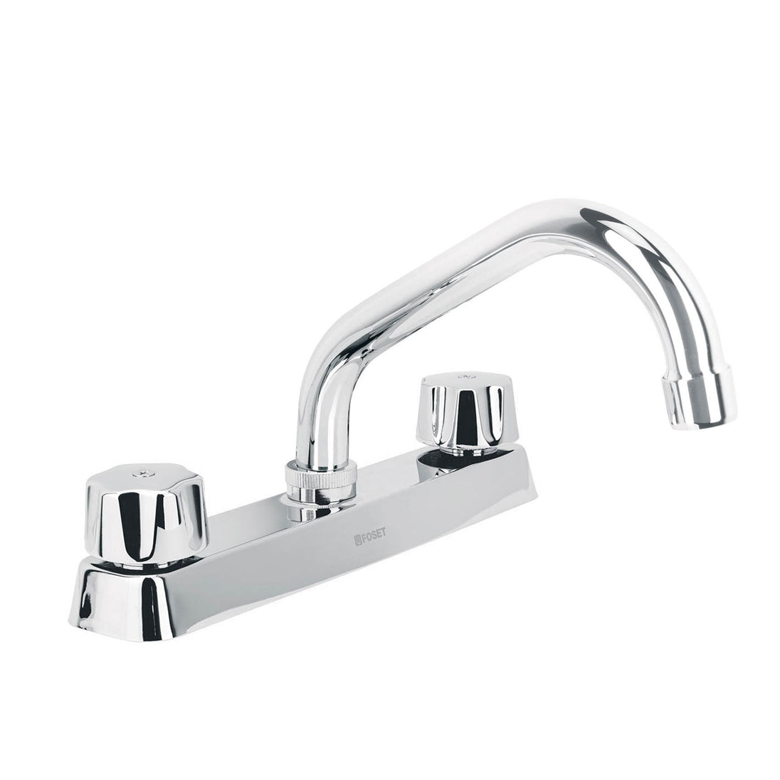 F-317-C Mezcladora 8" fregadero cromo, cuello corto,compresión,BASIC