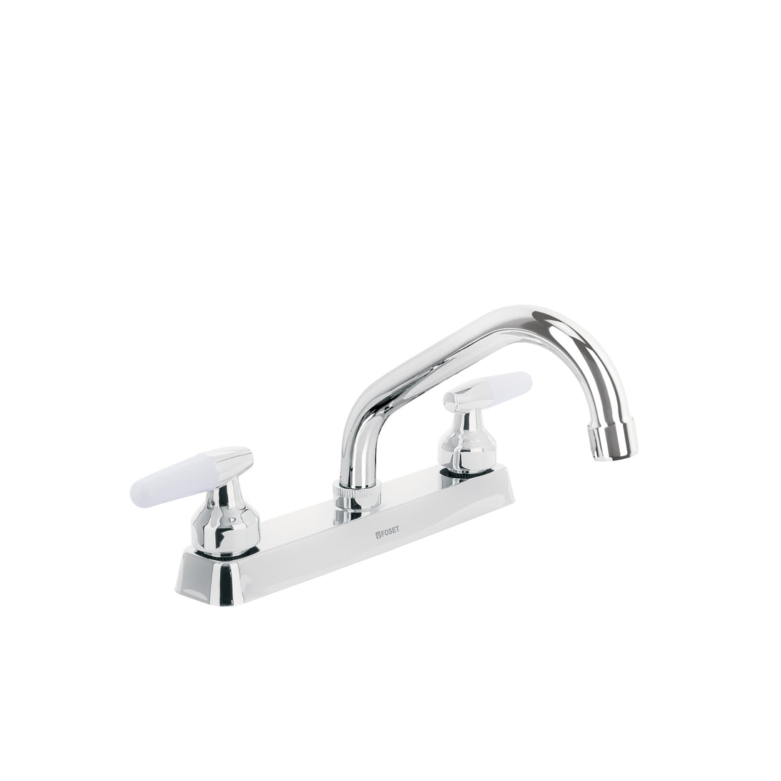 F-317I Mezcladora 8" fregadero cromo, cuello corto, cono, BASIC