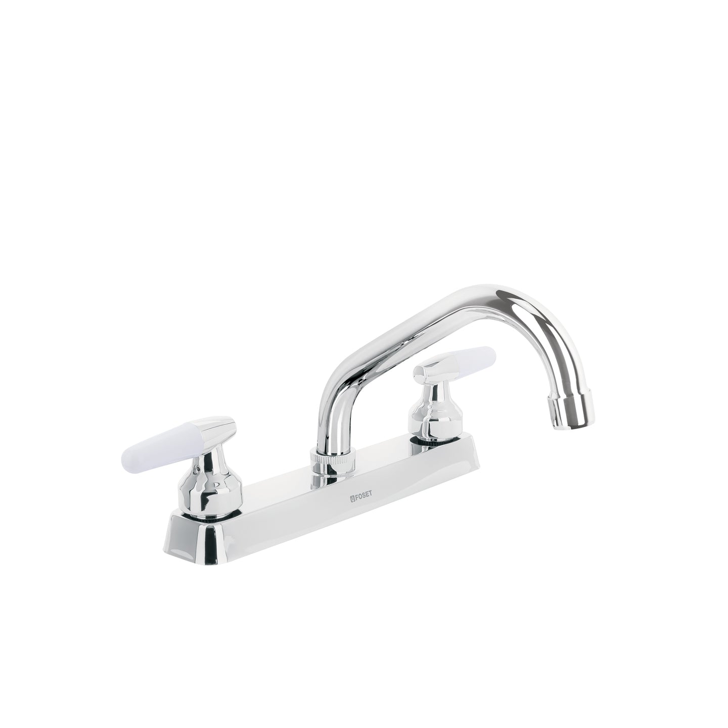 F-317I Mezcladora 8" fregadero cromo, cuello corto, cono, BASIC