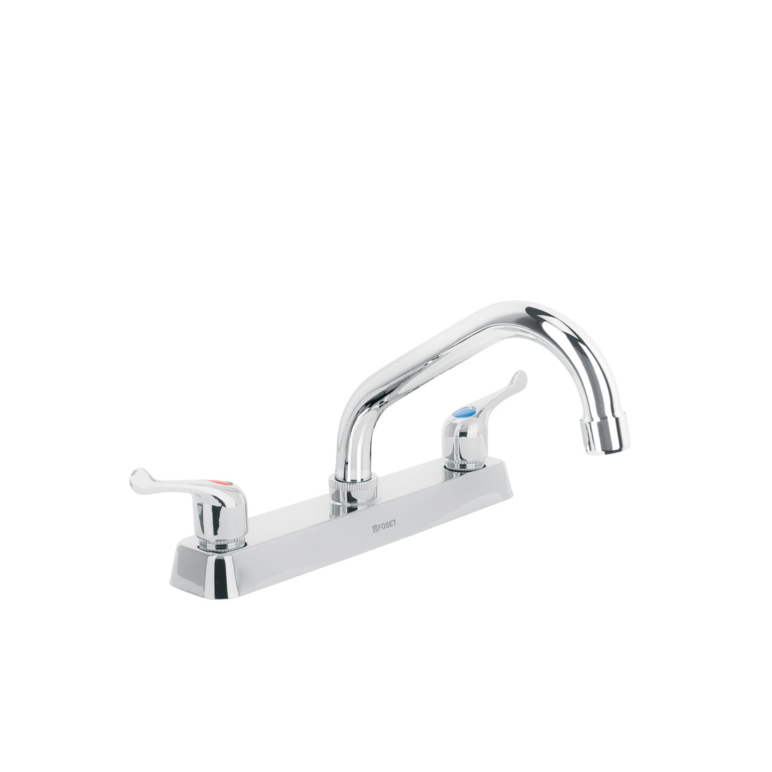 F-317P Mezcladora 8" fregadero cromo, cuello corto, palanca, BASIC